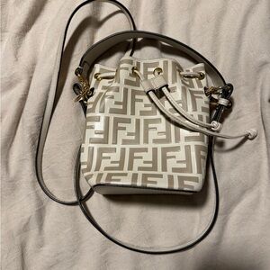 Fendi Cream Bucket Bag